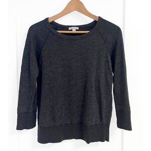 James Perse Lightweight French Terry Sweatshirt 3/4 Sleeve